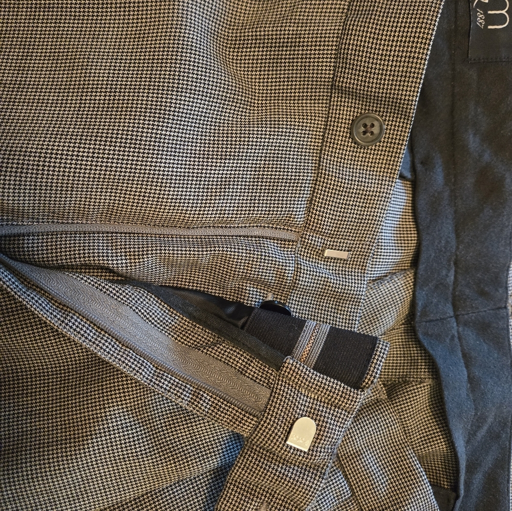 H&M Black and Brown Checkered Mens Dress Pants